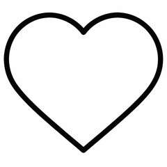 Aufkleber - Like Heart Outline Icon – Generative AI Vector & Linocut Silhouette Design