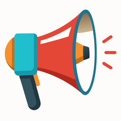 Aufkleber - Megaphone Announcement Icon | Generative AI Vector & Linocut Silhouette Design
