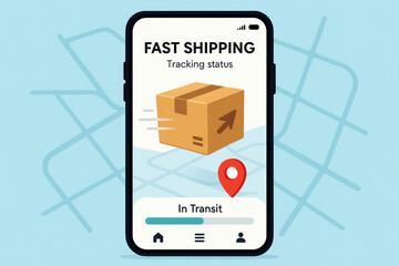 Poster - Mobile application for tracking package delivery status shipping