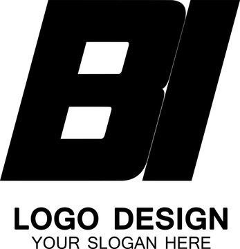 BI letter minimalist logo design collection. logo vector
