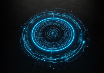Aufkleber - Futuristic glowing circle design for technology and innovation concept