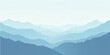 © Ashraful - Layered sky blue landscape with foggy silhouettes of mountains and minimalist peaceful tones