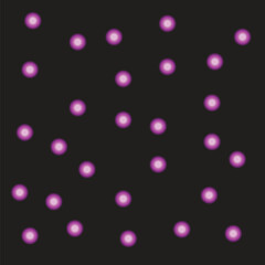 Poster - Pink dots scattered randomly on a dark background pattern