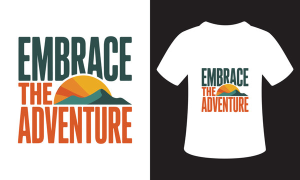 Typhography T-Shirt Design On National Mountain Climbing Day