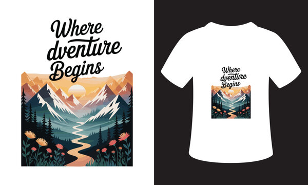 Motivational National Mountain Climbing Day T-Shirt Design