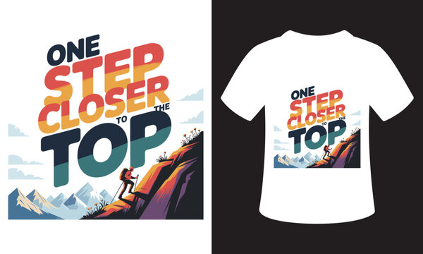 National Mountain Climbing Day Typhography T-Shirt Design