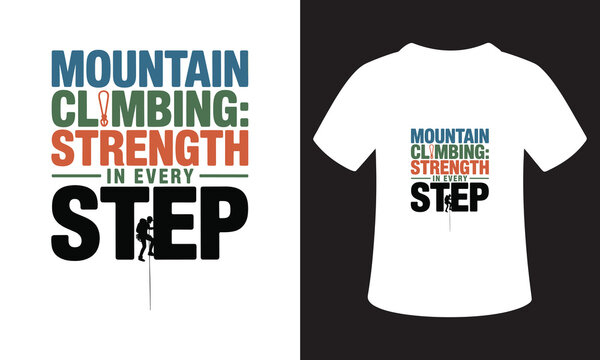 Minimalist National Mountain Climbing Day T-Shirt Design