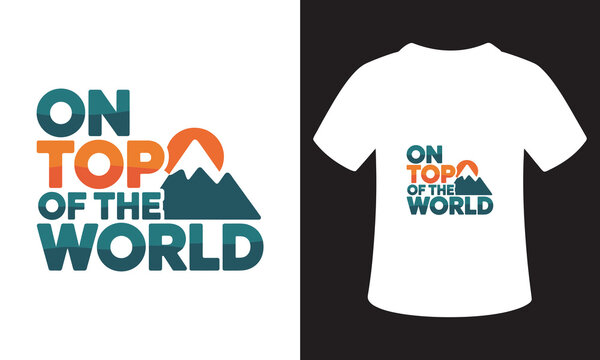 Minimalist National Mountain Climbing Day T-Shirt Design