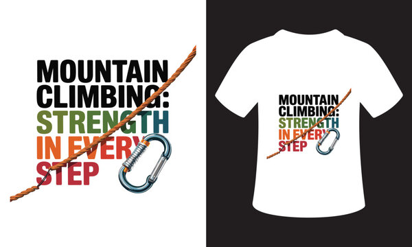 Minimalist National Mountain Climbing Day T-Shirt Design