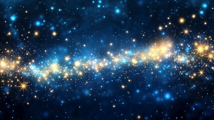 Wall Mural - cosmic galaxy stardust sparkles, night sky, space background, digital art
