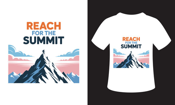 Motivational National Mountain Climbing Day T-Shirt Design