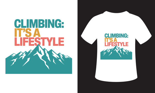 Motivational National Mountain Climbing Day T-Shirt Design