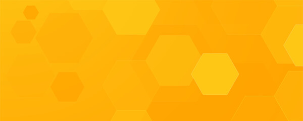 Fototapete - Honeycomb Pattern on Abstract Orange Background