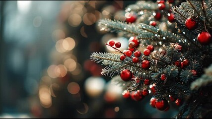 Poster - Macro christmas tree background