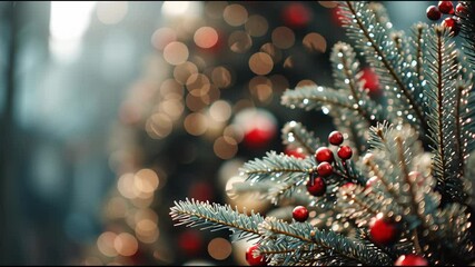 Poster - Macro christmas tree background