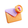 © PNG BOSS - 3d new message notification icon isolated on transparent background