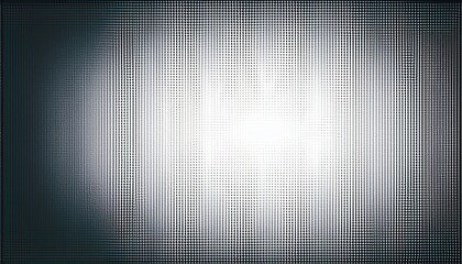 Wall Mural - abstract halftone gradient background with black and white pixelated texture and central glow for te