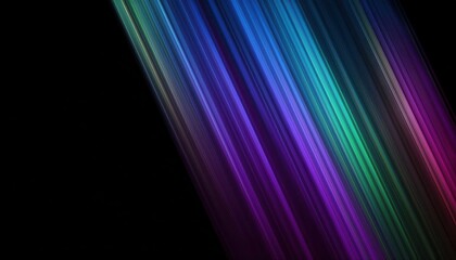 Wall Mural - vibrant diagonal light trails in purple blue and teal on black background for futuristic design or t