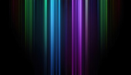 Wall Mural -  vibrant diagonal light trails in purple blue and teal on black background for futuristic design or tech branding