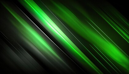 Wall Mural - vivid neon green diagonal light streaks on dark textured abstract background for tech wallpaper or g