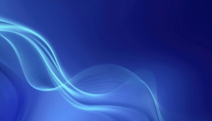 Wall Mural - abstract blue wave pattern with light streaks for modern design projects, digital art, and technolog