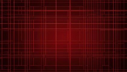 Wall Mural - red geometric lines forming abstract grid pattern on dark background suitable for modern design, tec
