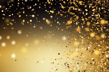 Poster - Golden confetti falling against a gradient backdrop, creating a festive and celebratory atmosphere