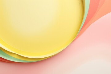 Aufkleber - Abstract background with colorful wavy shapes and a yellow circle, creating a vibrant and dynamic composition