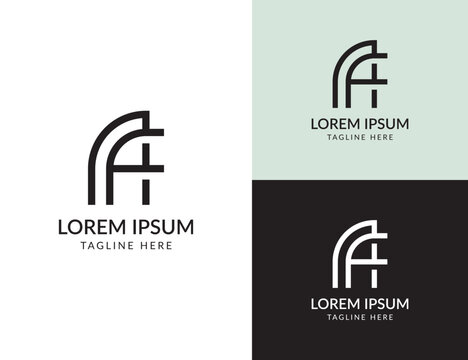 Modern letter AF, strong monogram letter af logo design, fa logo vector