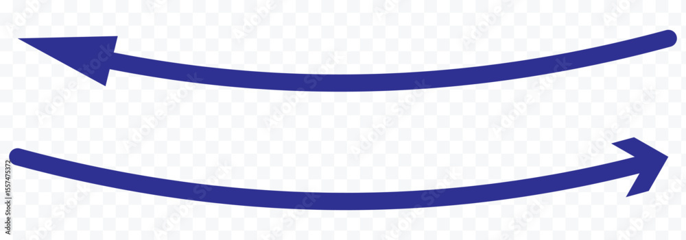 Long black curved arrows. A set of two arrows pointing up left and up ...