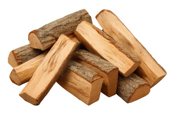 Poster - Firewood logs isolated on transparent background, perfect for adding a touch of rustic charm to any project