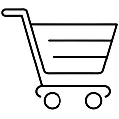 Wall Mural - vector illustration of a shopping cart icon for online retail and e-commerce