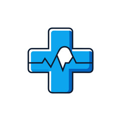 Wall Mural - blue glossy arrow download icon symbol for web and internet data transfer