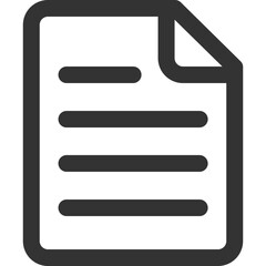 Leinwandbilder - Illustration of a document icon with curled page corner and horizontal lines of text displayed
