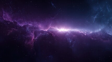 futuristic dark space scene, purple nebula on the sides, dark centre, sci-fi trading and ai theme, v