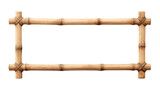 a bamboo frame on transparent background PNG