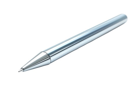 A sleek silver pen poised for creativity ready to jot down ideas on the fly isolated on a on transparent background