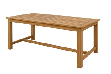 Fototapete - Simple and elegant wooden table isolated on a transparent background, perfect for interior design or furniture compositions