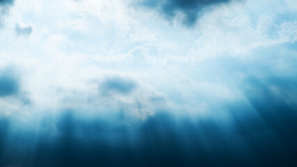 Wall Mural - the tyndale effect appears in the sky