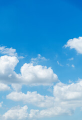 Wall Mural - background of blue sky with some white clouds