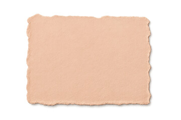 Poster - Ripped light orange paper fragment with uneven edges, revealing transparent background underneath