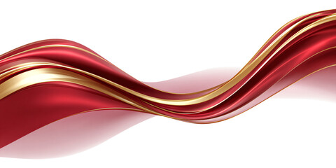 Canvas Print - luxury abstract shiny burgundy wave with gold on transparent background. design element. elegant gra