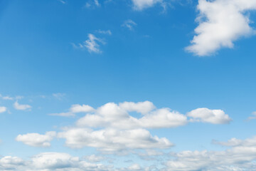 Wall Mural - background of blue sky with some white clouds