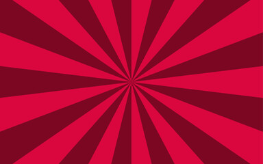 Poster - Abstract bold optical illusion background with swirling red and white wavy stripes radiating from the center and hypnotic spiral. Dynamic movement and symmetry, evoking a retro, energetic