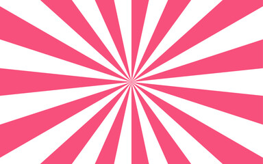 Poster - Abstract bold optical illusion background with swirling red and white wavy stripes radiating from the center and hypnotic spiral. Dynamic movement and symmetry, evoking a retro, energetic