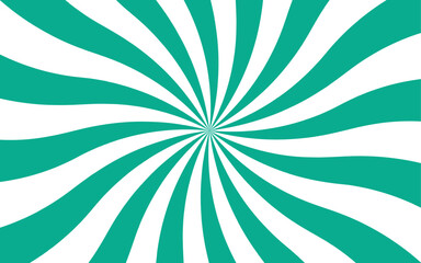 Poster - Abstract bold optical illusion background with swirling Blue and white wavy stripes radiating from the center and hypnotic spiral. Dynamic movement and symmetry, evoking a retro, energetic