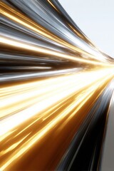 Poster - Abstract fast moving light trails with dynamic streaks in motion captured at high speed creating futuristic energetic background
