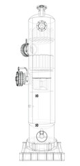 Poster - Industrial tank. Vector rendering of 3d