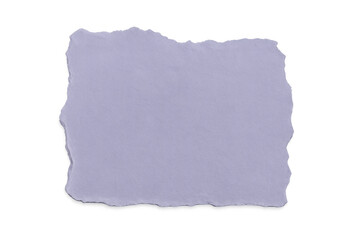 Poster - Torn sheet of purple paper with jagged edges creating a blank canvas against a transparent backdrop