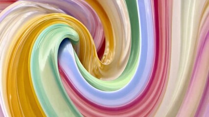 Poster - Swirling Rainbow Hues: An abstract image of vibrant, swirling colors resembling paint, creating a dynamic and visually captivating design.